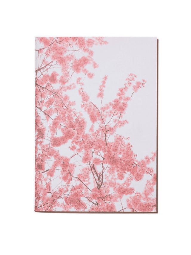 Carnet de notes A5 - &quot;Fleurs de cerisier&quot; - 64 pages blanches